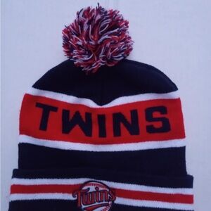 MLB Twins Black and Red Knit Hat